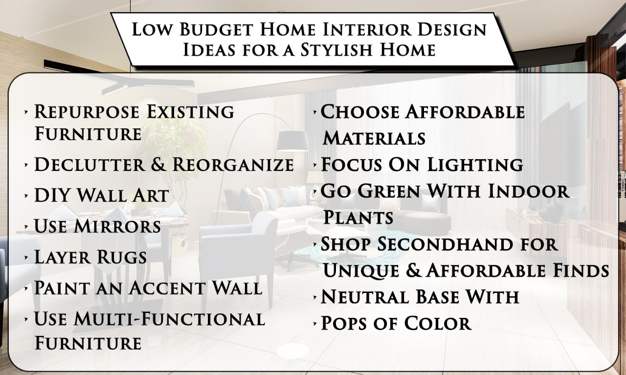Low Budget Home Interior Design Ideas for a Stylish Home